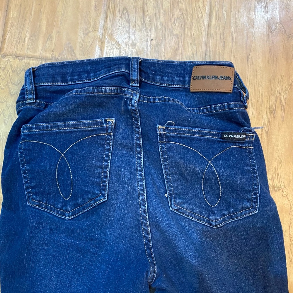 Calvin Klein Dark Blue Denim Jeans - Picture 2 of 5